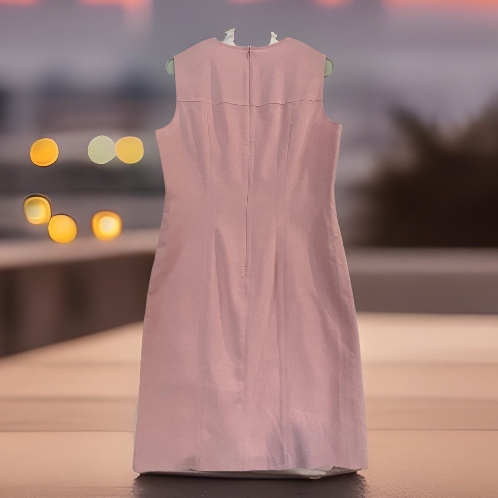Doncaster Dress‎ Womens 8 Pink Wool Blend Sleeveless Sheath Made In Italy Money - Picture 7 of 10